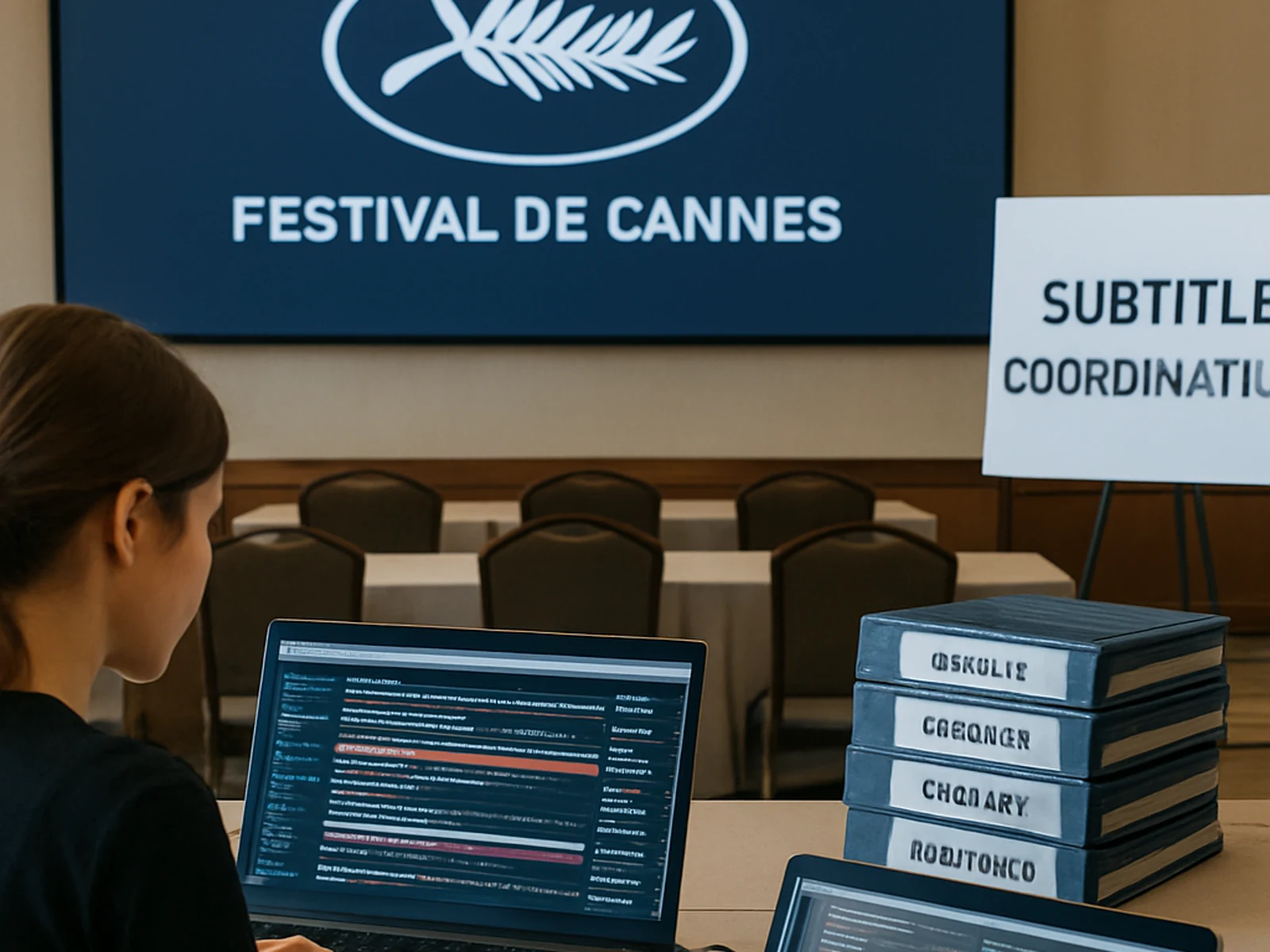 Feature film subtitling package for Cannes selection, 12 language versions for festival distribution.